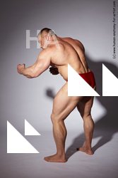 Swimsuit Man White Standing poses - ALL Muscular Short Brown Standing poses - simple Academic