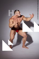 Swimsuit Man White Standing poses - ALL Muscular Short Brown Standing poses - simple Academic