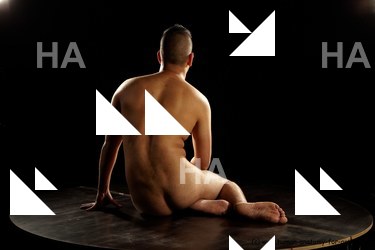 Nude Man Another Sitting poses - simple Average Short Brown Sitting poses - ALL Realistic