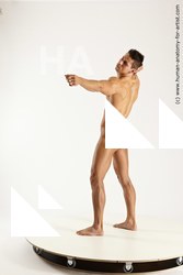 Nude Man White Standing poses - ALL Muscular Short Blond Standing poses - simple Multi angles poses Realistic