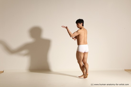 Underwear Martial art Man Asian Moving poses Average Short Black Dynamic poses Academic