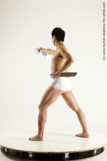 Underwear Fighting with sword Man Asian Standing poses - ALL Average Medium Black Standing poses - simple Multi angles poses Academic