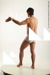 Underwear Man Asian Average Medium Black Academic