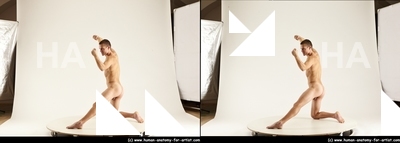 Nude Man White Standing poses - ALL Athletic Short Brown Standing poses - simple 3D Stereoscopic poses Realistic