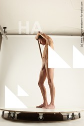 Nude Man White Standing poses - ALL Slim Short Brown Standing poses - simple Multi angles poses Realistic