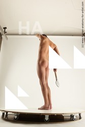 Nude Man White Standing poses - ALL Slim Short Brown Standing poses - simple Multi angles poses Realistic