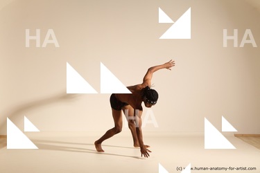 Underwear Man Another Athletic Black Dancing Dreadlocks Dynamic poses Academic