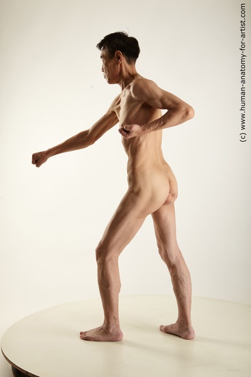 Nude Man Asian Underweight Short Black Standard Photoshoot Realistic