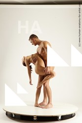 Nude Woman - Man White Slim Multi angles poses Realistic