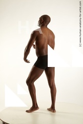 Underwear Fighting with spear Man White Standing poses - ALL Average Short Black Standing poses - simple Standard Photoshoot Academic