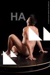 Nude Man White Sitting poses - simple Chubby Short Brown Sitting poses - ALL Standard Photoshoot Realistic