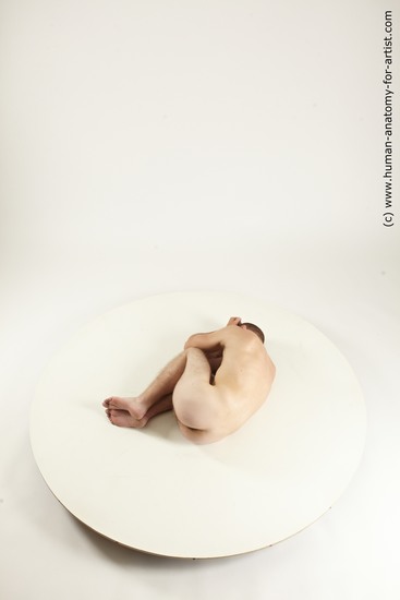 Nude Man White Laying poses - ALL Slim Short Brown Laying poses - on side Multi angles poses Realistic