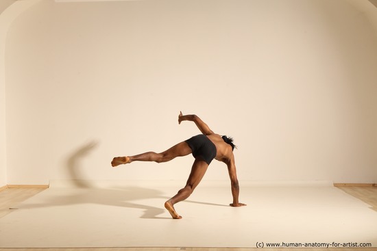 Underwear Man Black Athletic Long Black Dancing Dynamic poses Academic