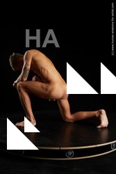 Nude Man White Athletic Short Brown Standard Photoshoot Realistic