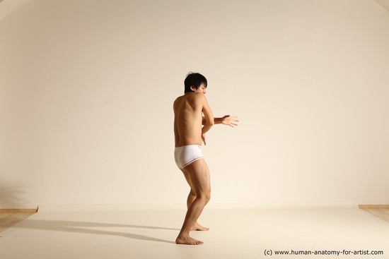 Underwear Man Asian Dynamic poses Academic
