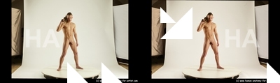 Nude Man 3D Stereoscopic poses Realistic