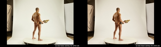 Nude Man 3D Stereoscopic poses Realistic