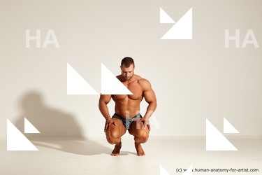 Underwear Man Dynamic poses Academic