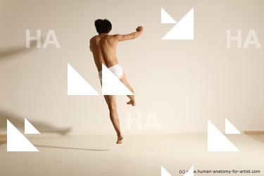 Underwear Man Asian Dynamic poses Academic