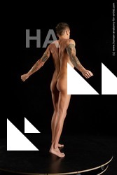 Nude Man White Sitting poses - simple Athletic Short Brown Sitting poses - ALL Standard Photoshoot Realistic