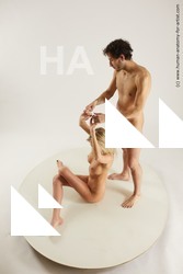 Nude Woman - Man White Slim Multi angles poses Realistic