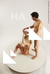 Nude Woman - Man White Slim Multi angles poses Realistic
