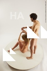 Nude Woman - Man White Slim Multi angles poses Realistic