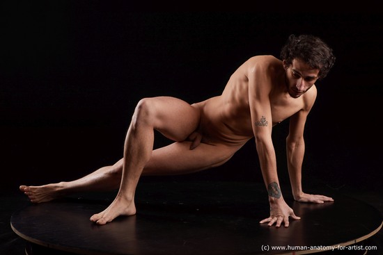 Nude Man Black Athletic Medium Black Standard Photoshoot Realistic