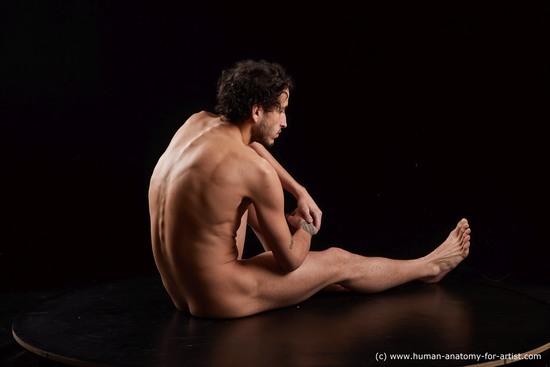 Nude Man Black Athletic Medium Black Standard Photoshoot Realistic