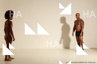 Underwear Woman - Man Black Athletic Black Dancing Dynamic poses Academic