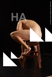 Nude Man White Slim Short Black Standard Photoshoot Realistic