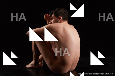 Nude Man White Average Short Black Standard Photoshoot Realistic