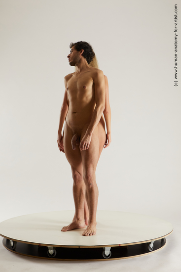 Nude Man White Standing poses - ALL Slim Standing poses - simple Multi angles poses Realistic