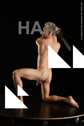 Nude Fighting with sword Man White Muscular Short Grey Standard Photoshoot Realistic