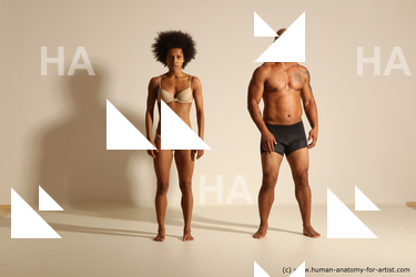 Underwear Man Black Athletic Dancing Dynamic poses Academic