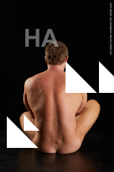 Nude Man White Muscular Short Brown Standard Photoshoot Realistic