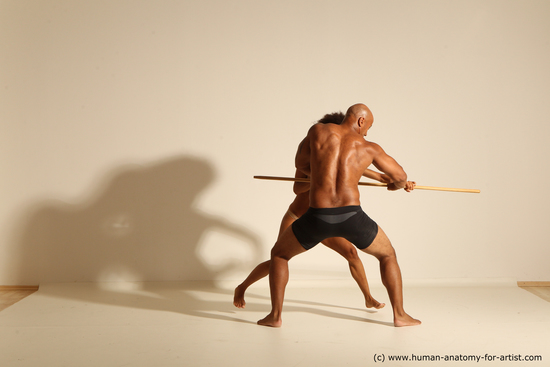Underwear Man - Man Black Athletic Dancing Dynamic poses Academic