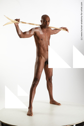 Nude Man Black Standing poses - ALL Slim Bald Standing poses - simple Standard Photoshoot Realistic