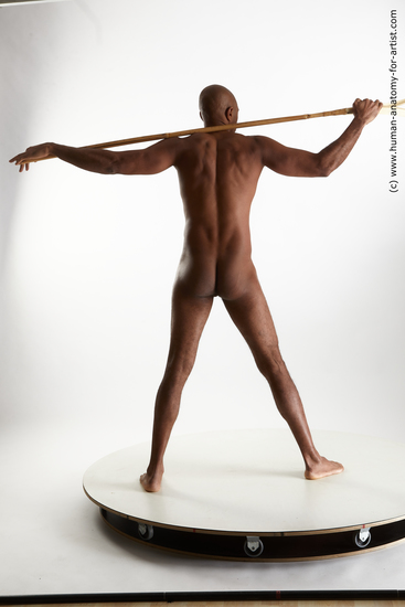 Nude Man Black Standing poses - ALL Slim Bald Standing poses - simple Standard Photoshoot Realistic