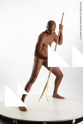 Nude Man Black Standing poses - ALL Slim Bald Standing poses - simple Standard Photoshoot Realistic