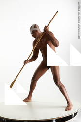 Nude Man Black Standing poses - ALL Slim Bald Standing poses - simple Standard Photoshoot Realistic