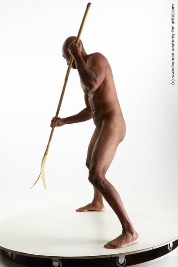 Nude Man Black Standing poses - ALL Slim Bald Standing poses - simple Standard Photoshoot Realistic