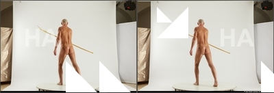 Nude Man White Standing poses - ALL Slim Short Grey Standing poses - simple 3D Stereoscopic poses Realistic