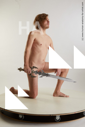 Nude Man White Slim Medium Brown Standard Photoshoot Realistic