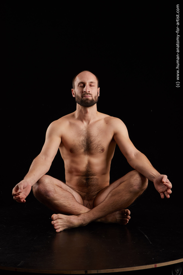 Nude Man Sitting poses - simple Slim Short Brown Sitting poses - ALL Standard Photoshoot Realistic