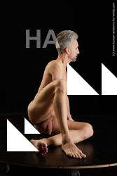 Nude Man White Sitting poses - simple Athletic Short Blond Sitting poses - ALL Standard Photoshoot Realistic
