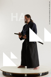 Sportswear Fighting with sword Man White Chubby Long Grey Multi angles poses Academic