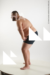 Underwear Man White Overweight Short Black Standard Photoshoot Academic