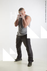 Casual Fighting Man White Average Short Grey Standard Photoshoot Academic