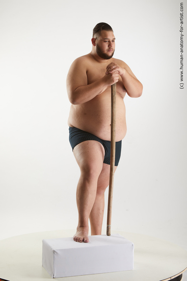 Underwear Man White Standing poses - ALL Overweight Short Black Standing poses - simple Standard Photoshoot Academic